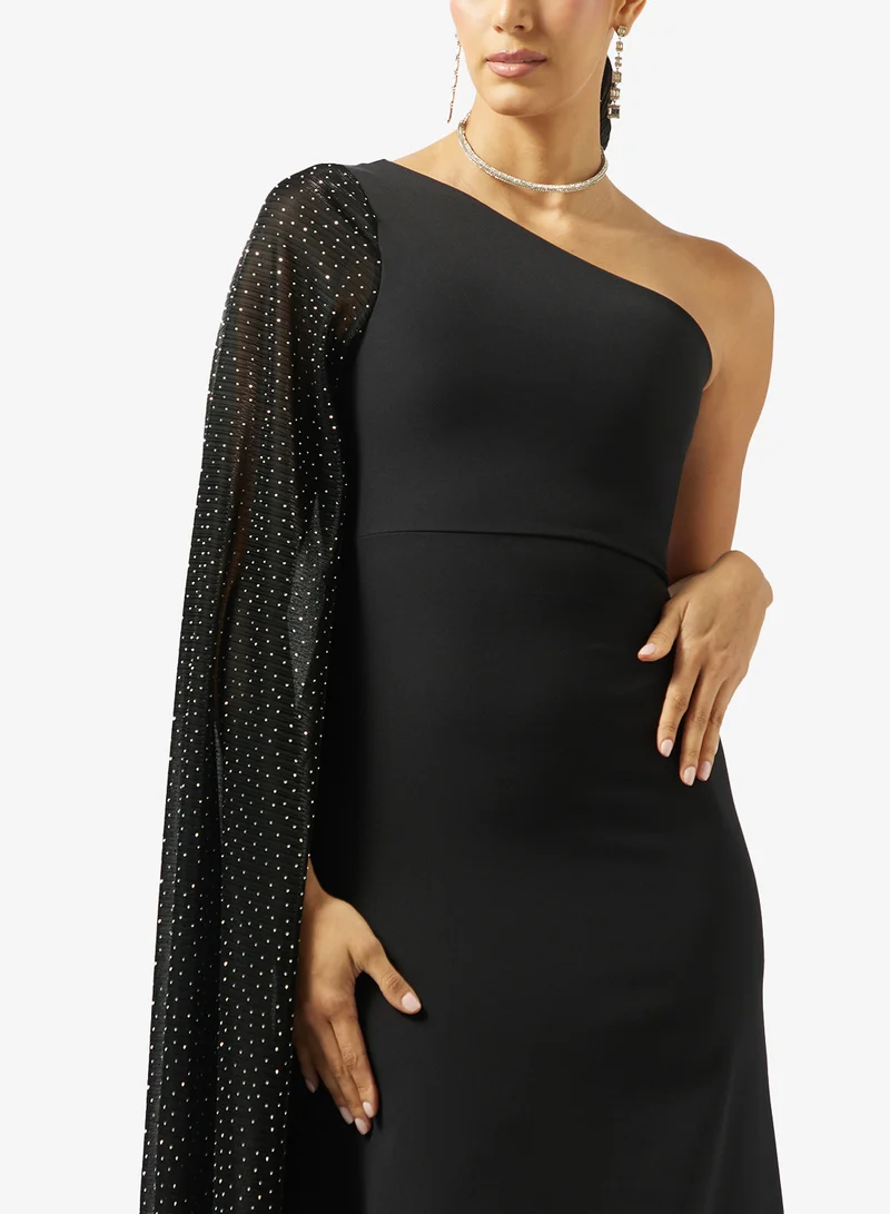 Ella Limited Edition  One Shoulder Dress With Shimmer Trail for Women | Best Price UAE